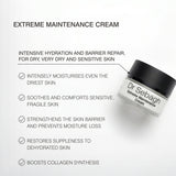 Dr Sebagh Extreme Maintenance Cream shown on a clean white background with descriptive text highlighting intensive hydration, barrier repair, and suitability for dry, sensitive, and fragile skin.