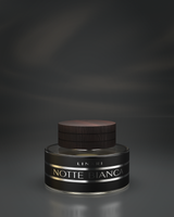 LINARI NOTTE BIANCA Eau de Parfum im schwarzen Flakon mit 21-karätigen Platinringen und dunklem Holzdeckel