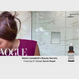 Naomi Campbell applying Dr Sebagh Serum Repair during her Vogue Beauty Secrets skincare routine.