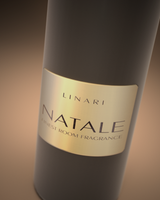 LINARI NATALE Raumduft-Diffusor im samtbezogenen Flakon aus italienischem Glas mit goldfarbenem Metalletikett