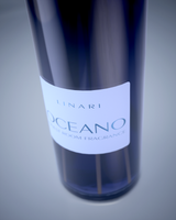 LINARI OCEANO Raumduft-Diffusor im amethystfarbenen italienischen Glas mit Eschenholz-Deckel und naturfarbenen Stäbchen.