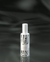 LINARI CALLA ART Raumspray im organisch dekorierten Flakon mit hochglänzend weiß lackierter Holzsteckkappe