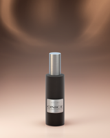 LINARI ONICE Raumspray im schwarzen Samtflakon aus italienischem Glas mit gebürstetem Aluminiumdeckel